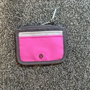 Lululemon Athletica Pink and Gray Wallet